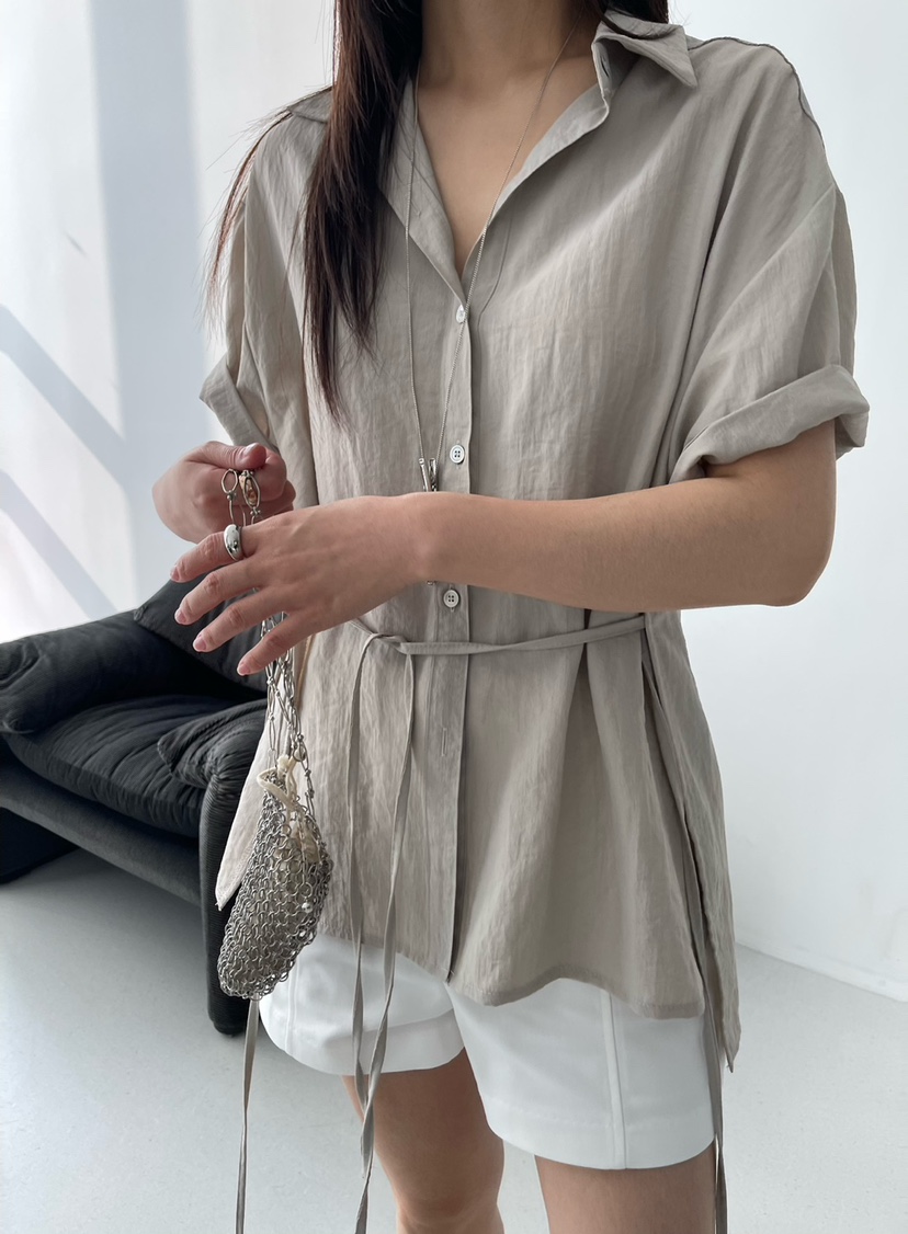 NEAR LEAP-P韓國直郵㊣女裝新款時尚休閑25春夏襯衫蕾絲衫NEAR LEAP襯衫/蕾絲衫圖色2