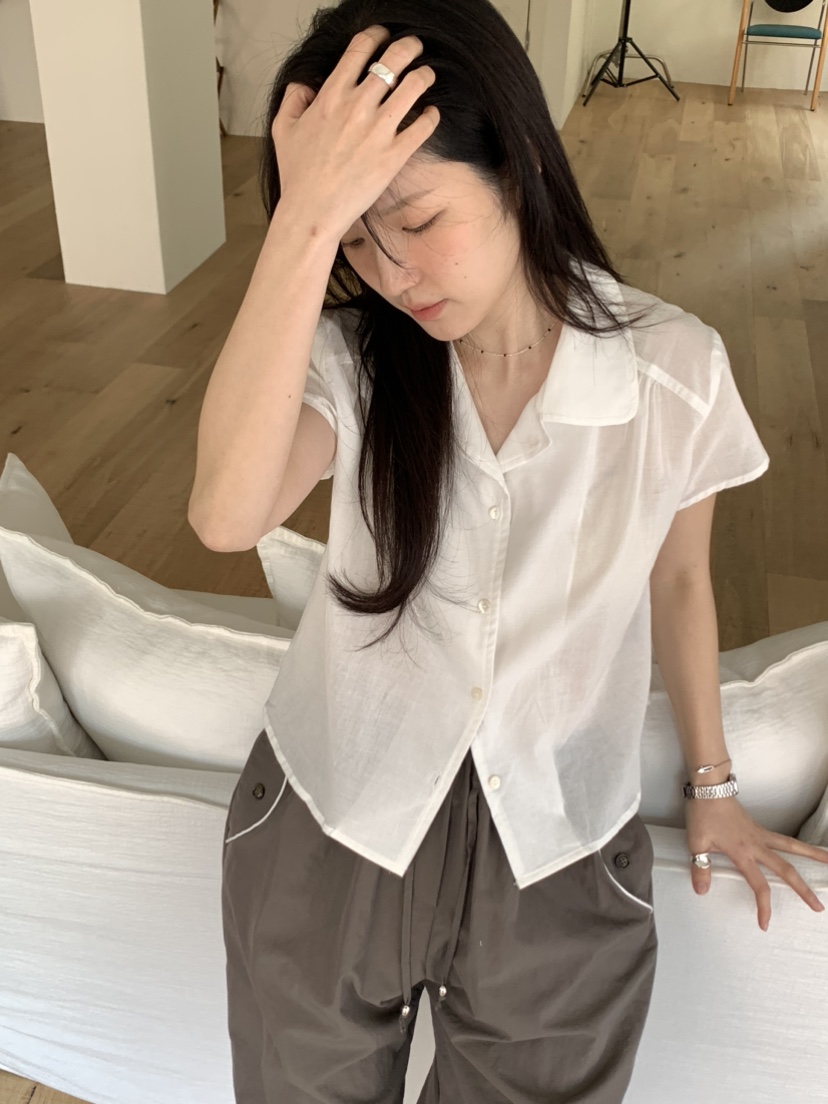 SPREAD韓國直郵㊣東大門實拍女裝新款熱賣25春夏襯衫蕾絲衫SPREAD襯衫/蕾絲衫