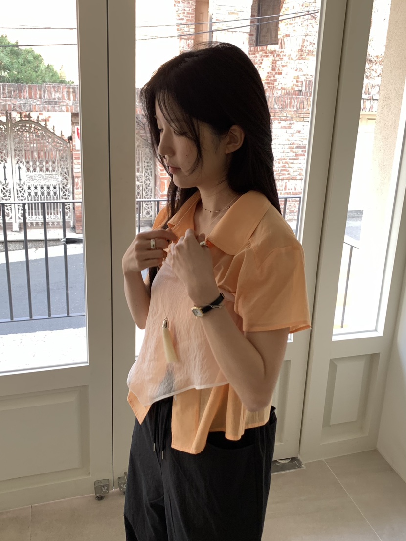 SPREAD韓國直郵㊣東大門實拍女裝新款熱賣25春夏襯衫蕾絲衫SPREAD襯衫/蕾絲衫
