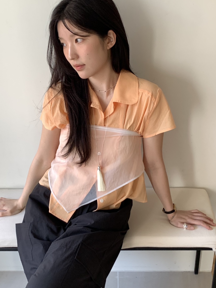 SPREAD韓國直郵㊣東大門實拍女裝新款熱賣25春夏襯衫蕾絲衫SPREAD襯衫/蕾絲衫