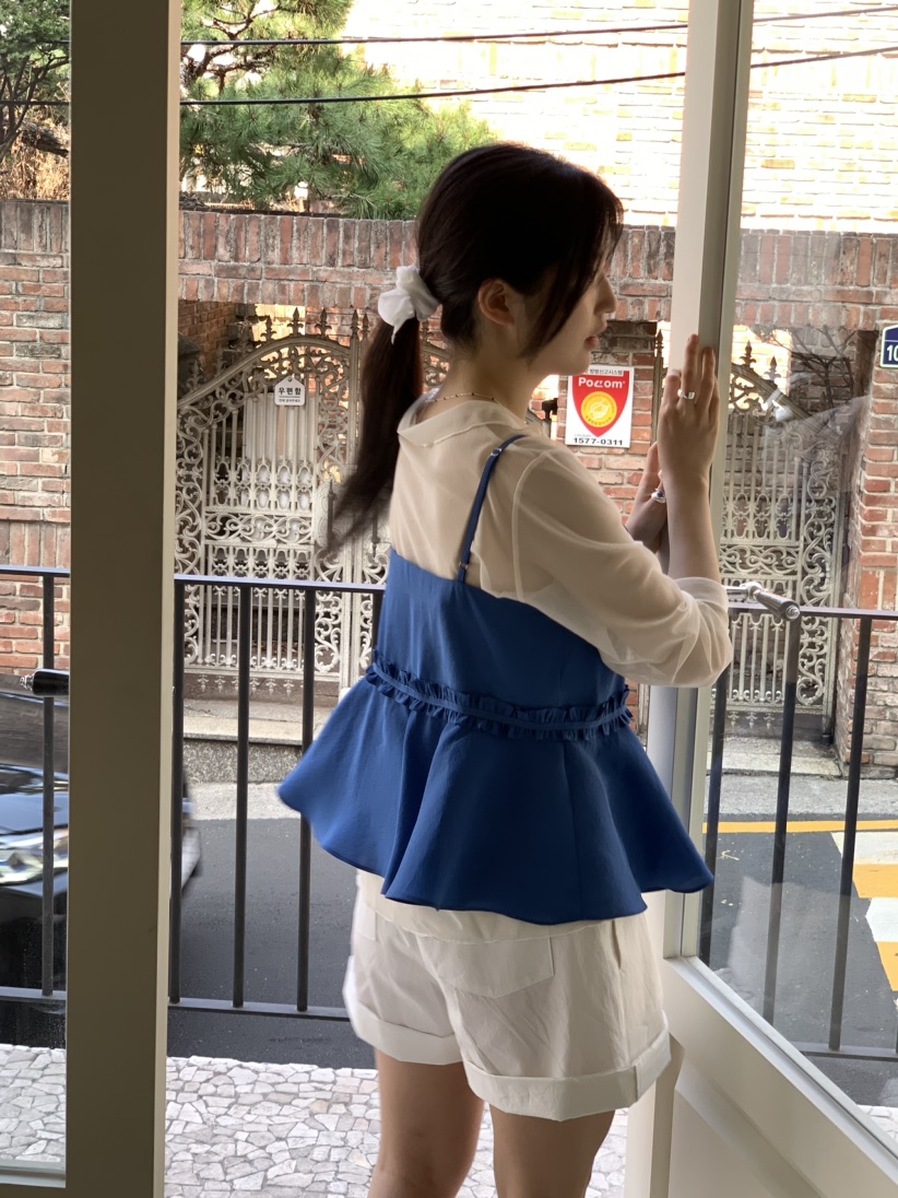 SPREAD韓國㊣直郵東大門代購女裝新款熱賣推薦襯衫蕾絲衫雙面SPREAD襯衫/蕾絲衫