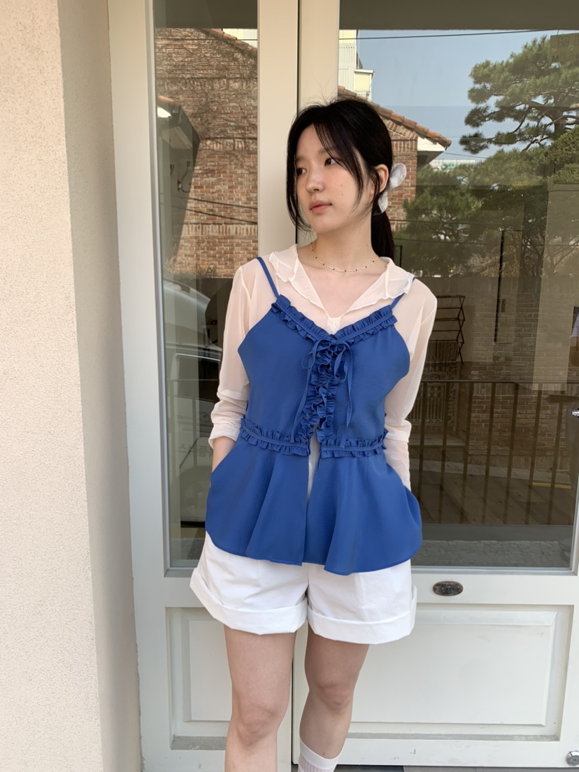 SPREAD韓國㊣直郵東大門代購女裝新款熱賣推薦襯衫蕾絲衫雙面SPREAD襯衫/蕾絲衫