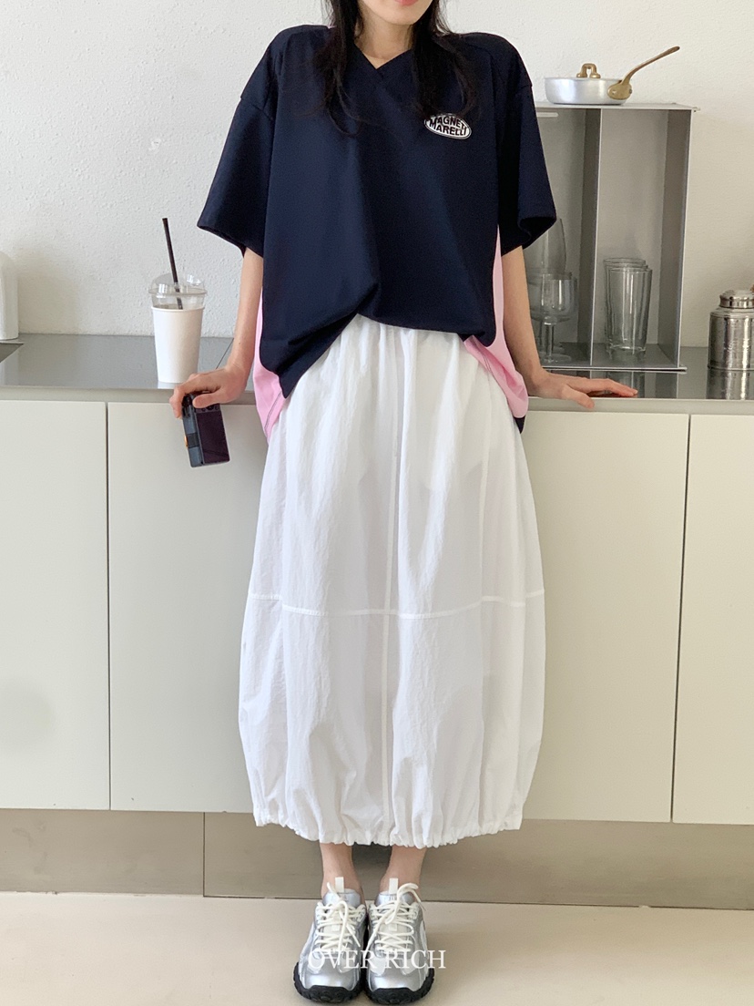 OVER RICH韓國㊣直郵東大門代購女裝新品25春夏休閑時尚長裙OVER RICH長裙
