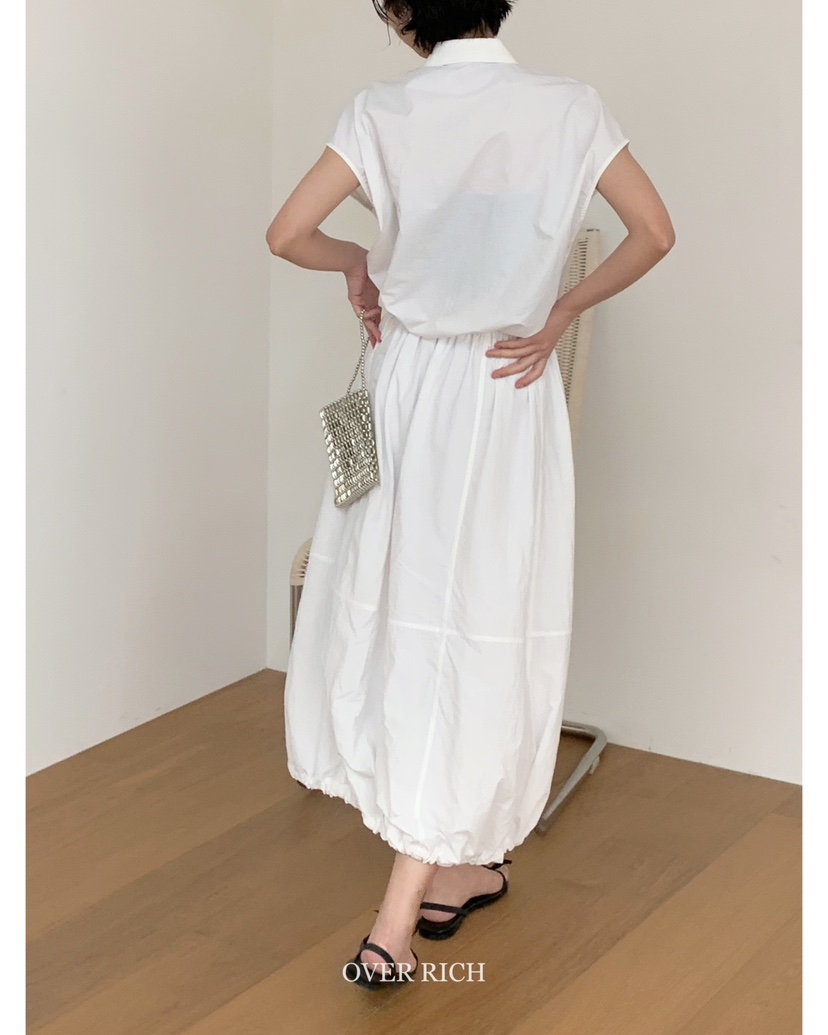 OVER RICH韓國㊣直郵東大門代購女裝新品25春夏休閑時尚長裙OVER RICH長裙
