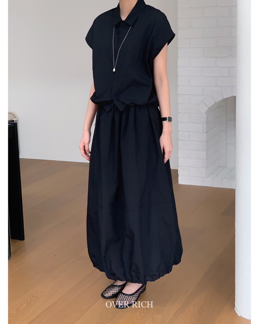 OVER RICH韓國㊣直郵東大門代購女裝新品25春夏休閑時尚長裙OVER RICH長裙