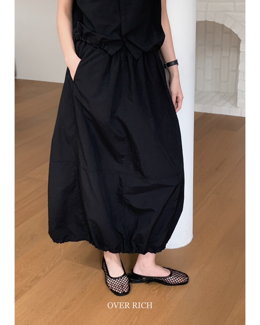 OVER RICH韓國㊣直郵東大門代購女裝新品25春夏休閑時尚長裙OVER RICH長裙