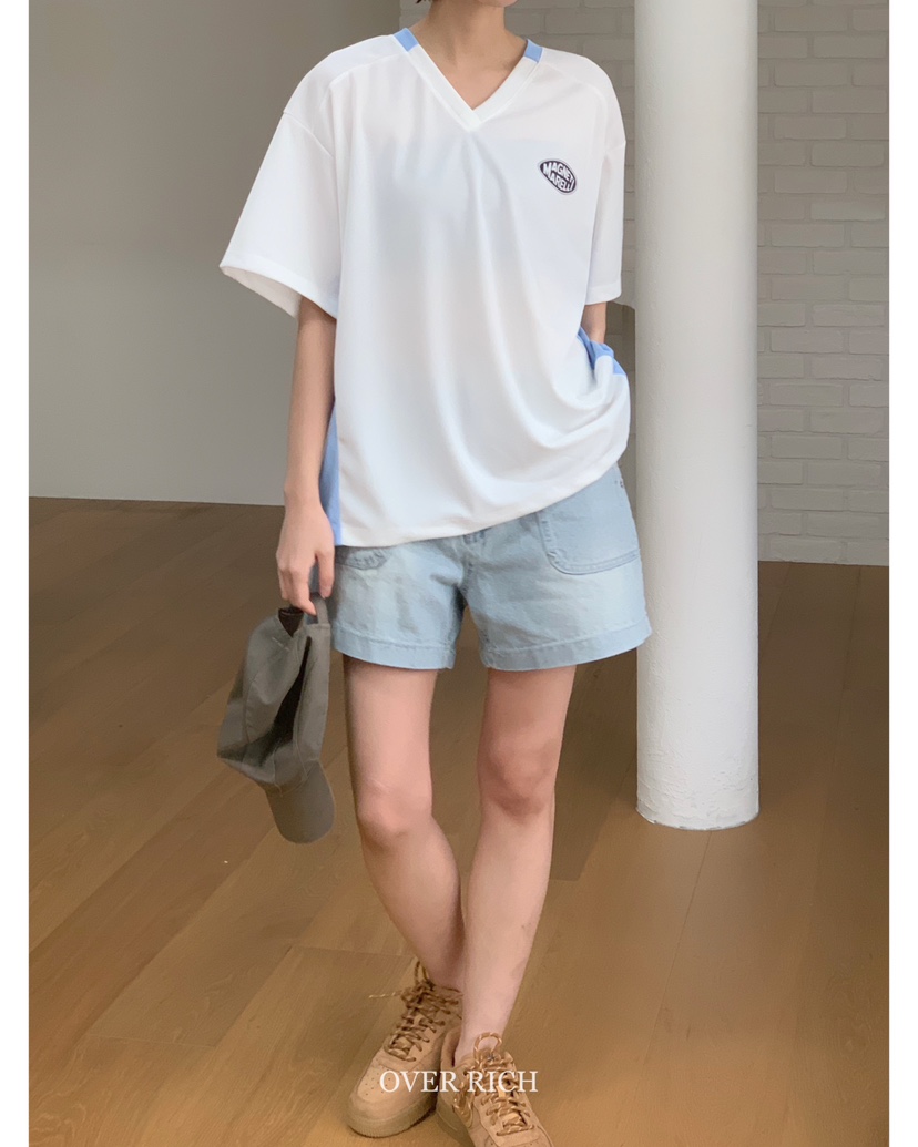 OVER RICH韓國直郵㊣女裝新款時尚人氣推薦休閑25春夏短褲口袋OVER RICH短褲