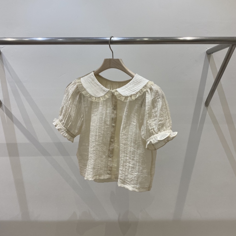SILVER直郵韓國代購㊣女裝新款25春夏人氣休閑推薦襯衫蕾絲衫SILVER襯衫/蕾絲衫圖色2