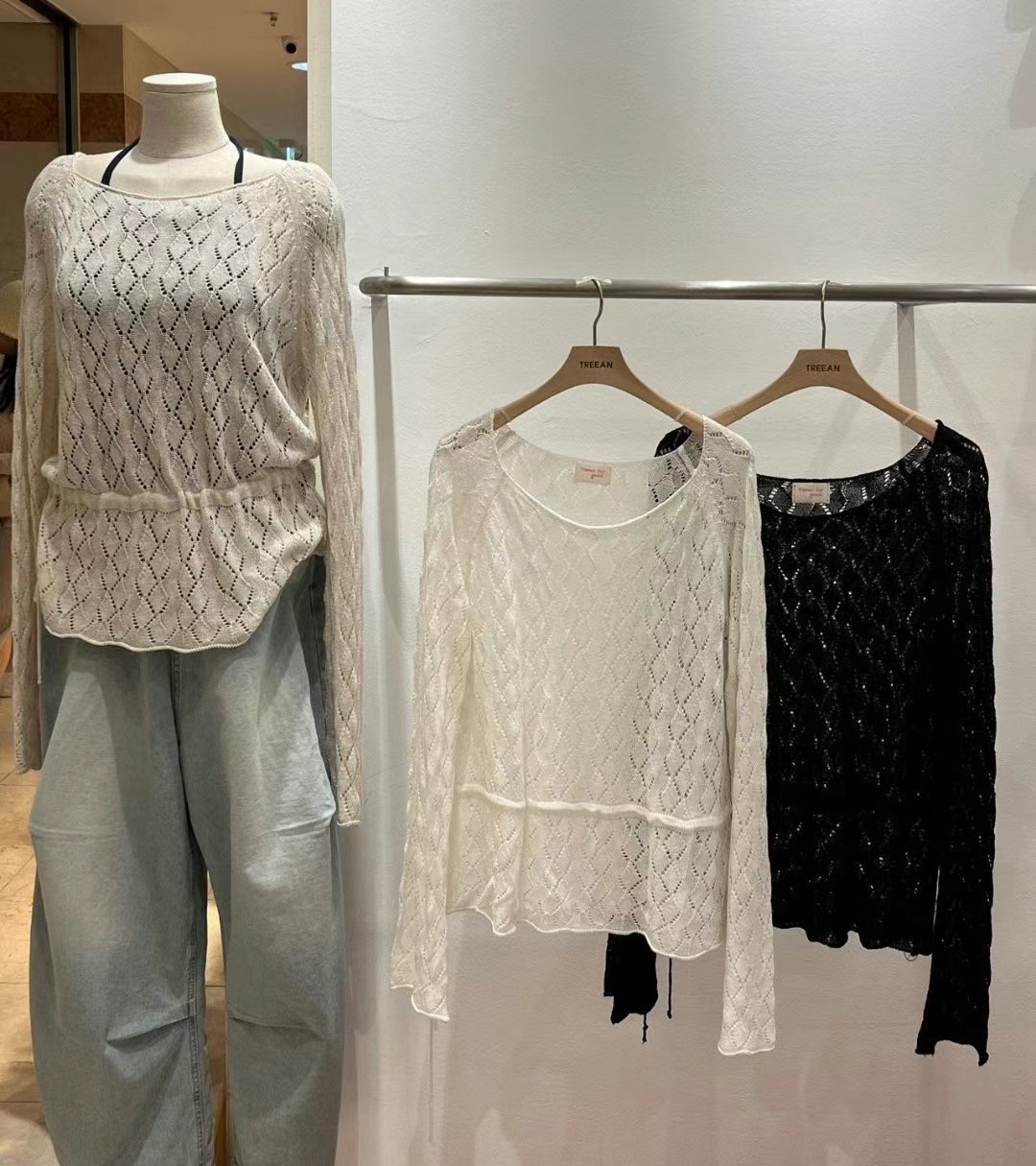 TREEAN-트리안-T韓國直郵㊣女裝新品25春夏熱賣休閑針織衫TREEAN針織衫