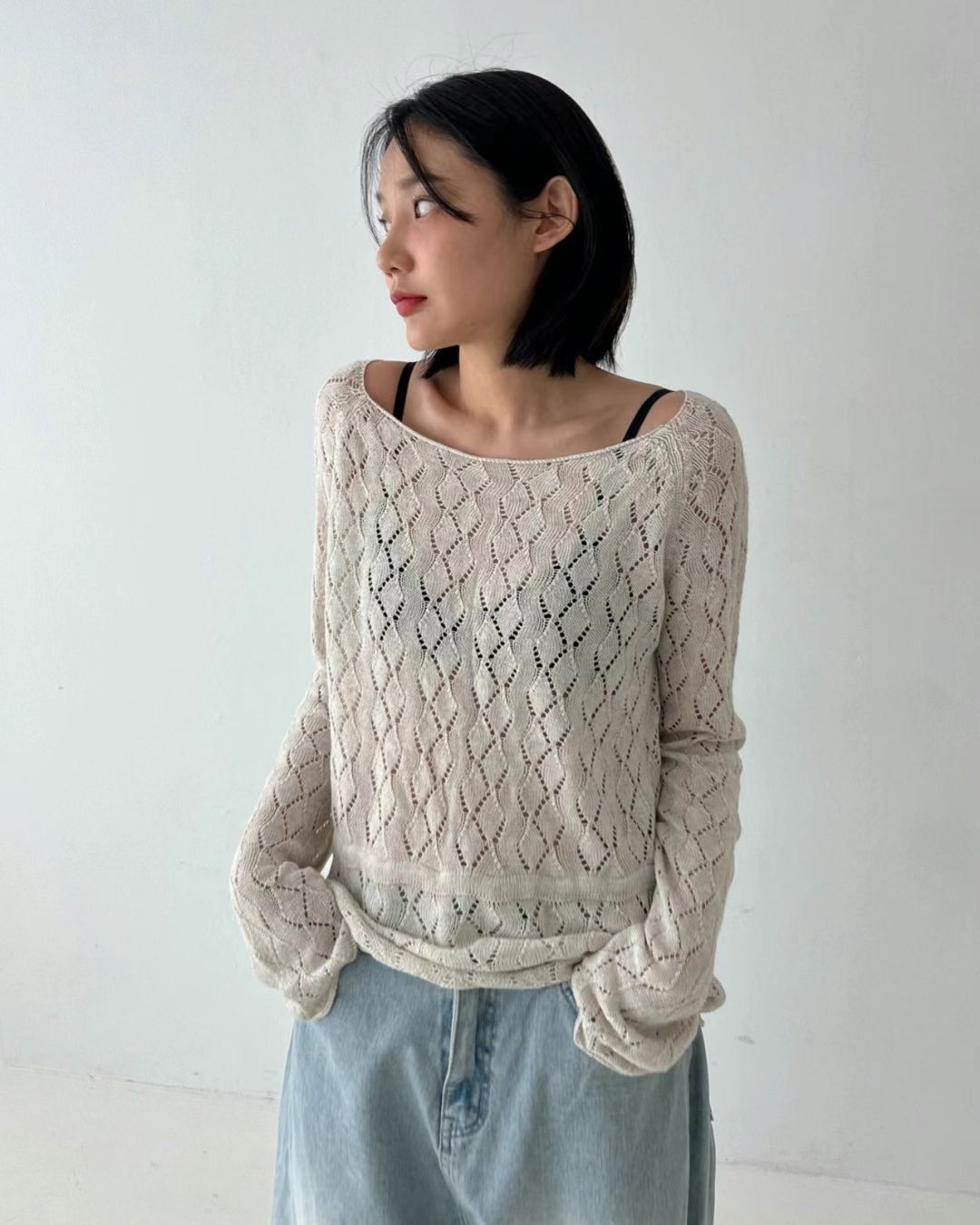 TREEAN-트리안-T韓國直郵㊣女裝新品25春夏熱賣休閑針織衫TREEAN針織衫