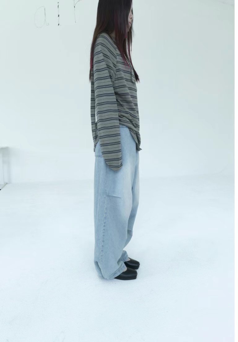 TREEAN-트리안-T韓國直郵㊣東大門實拍女裝新品25春夏牛仔褲TREEAN牛仔褲