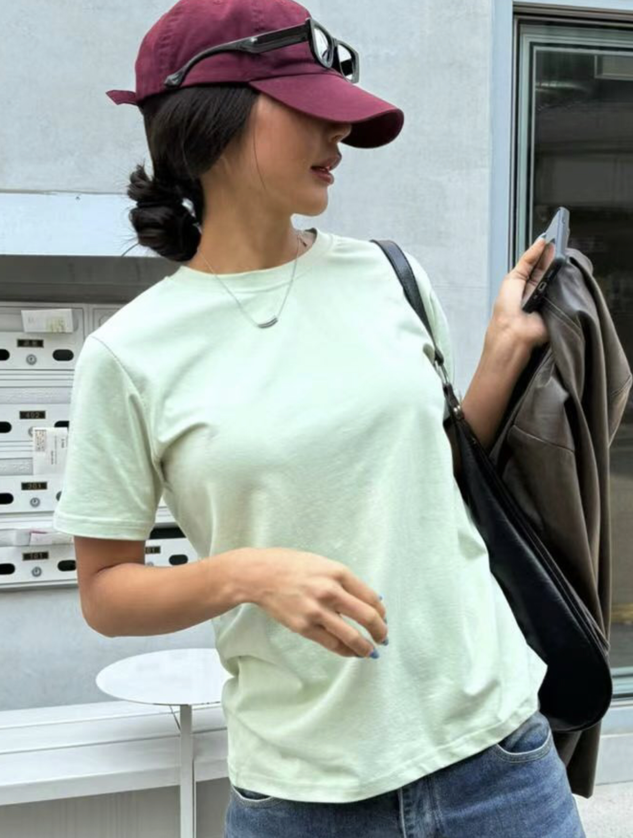 QUEENS MADE韓國直郵㊣女裝新款人氣25春夏時尚熱賣休閑T恤QUEENS MADET恤圖色8
