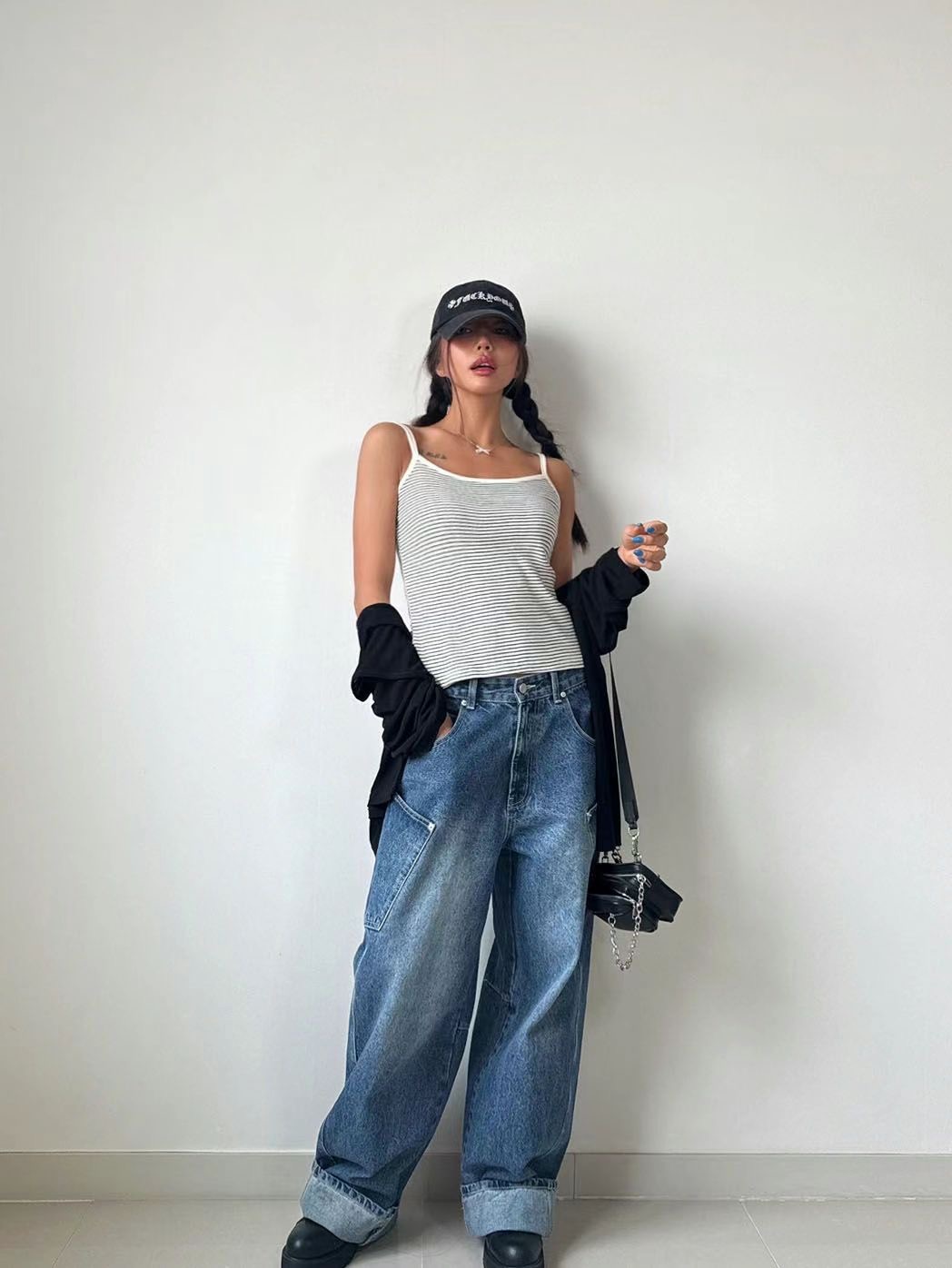 QUEENS MADE韓國直郵㊣東大門實拍女裝新品休閑25春夏吊帶背心QUEENS MADE吊帶/背心