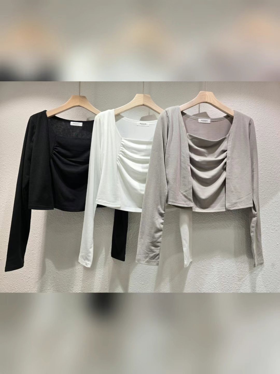 PUDDING韓國直郵㊣東大門實拍女裝新品人氣休閑套裝套裝開衫PUDDING套裝