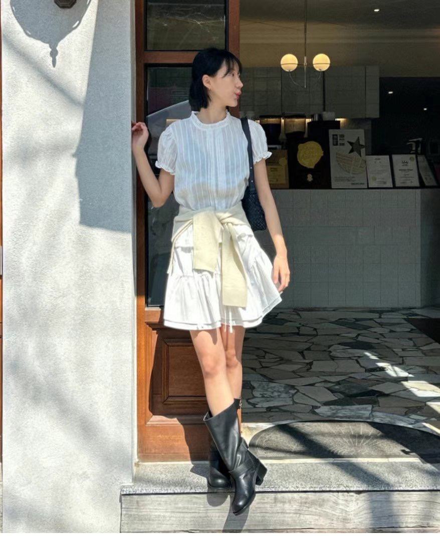 TREEAN-트리안-T韓國直郵㊣東大門實拍女裝新品休閑襯衫蕾絲衫TREEAN襯衫/蕾絲衫