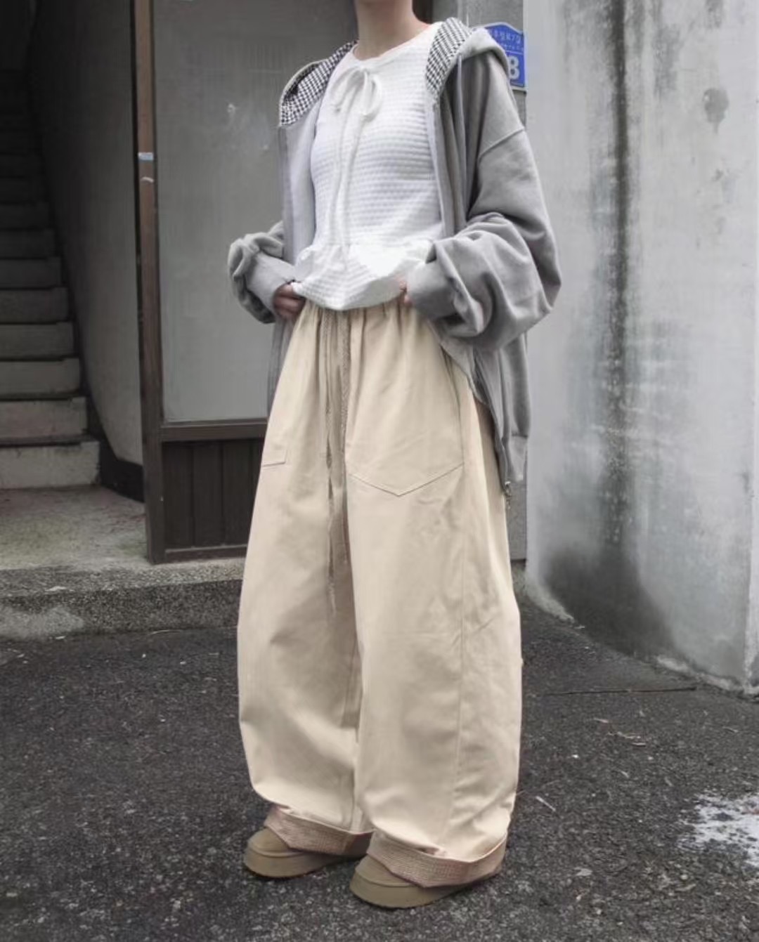 TON80韓國㊣直郵東大門代購女裝新款推薦熱賣休閑人氣休閑褲TON80休閑褲
