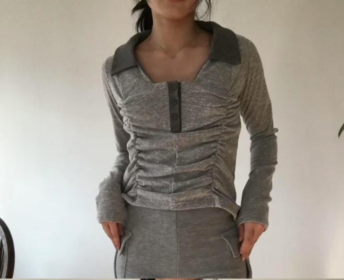TON80韓國㊣直郵東大門代購女裝新款熱賣時尚休閑推薦長袖T恤TON80長袖T恤