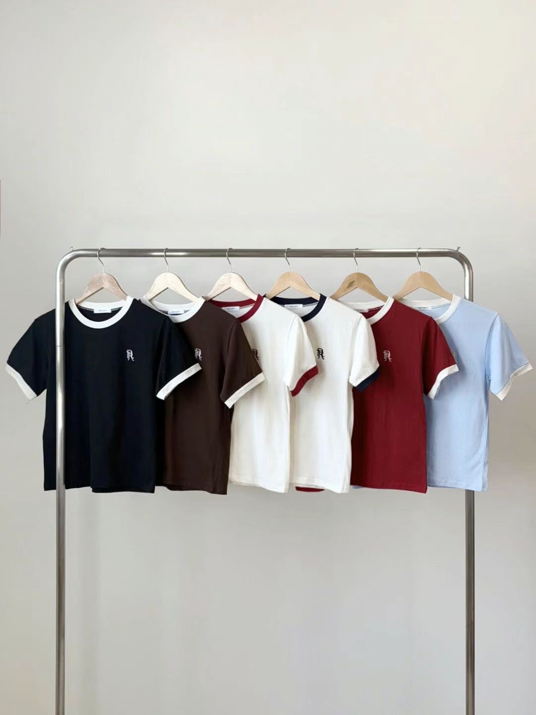 QUEENS MADE直郵韓國代購㊣女裝新品25春夏推薦時尚休閑T恤QUEENS MADET恤圖色3左三色