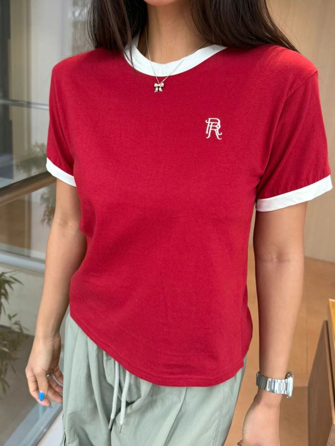 QUEENS MADE直郵韓國代購㊣女裝新品25春夏推薦時尚休閑T恤QUEENS MADET恤圖色5