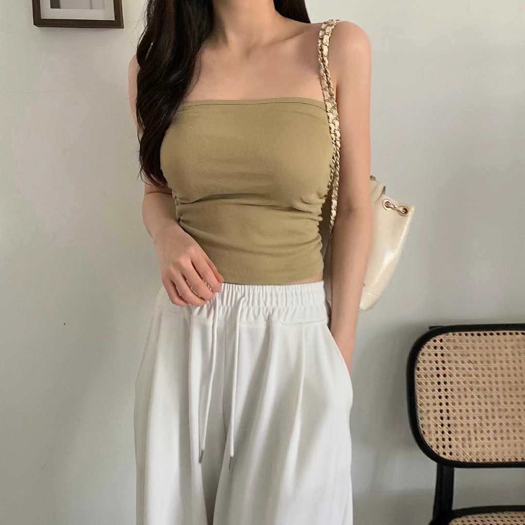 PUDDING韓國直郵㊣女裝新款推薦熱賣25春夏人氣時尚吊帶背心PUDDING吊帶/背心