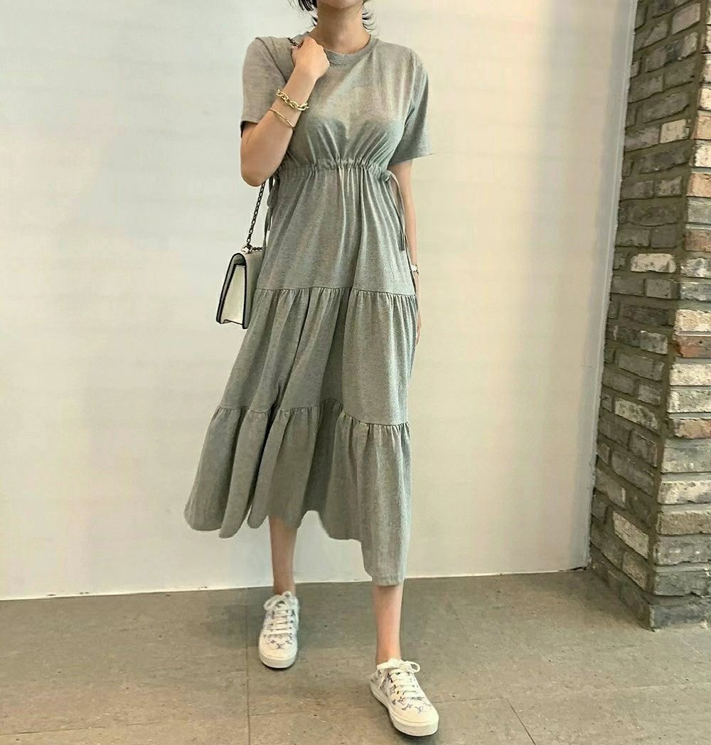 PUDDING韓國直郵㊣女裝新款推薦休閑25春夏人氣熱賣時尚連衣裙PUDDING連衣裙圖色2