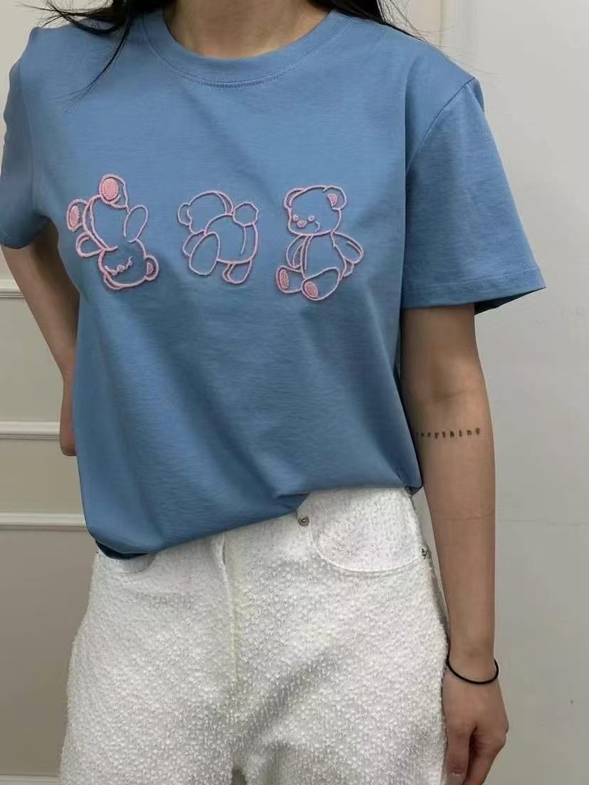 COTTONFACTORY韓國直郵㊣東大門實拍女裝新款人氣休閑推薦T恤COTTONFACTORYT恤圖色2