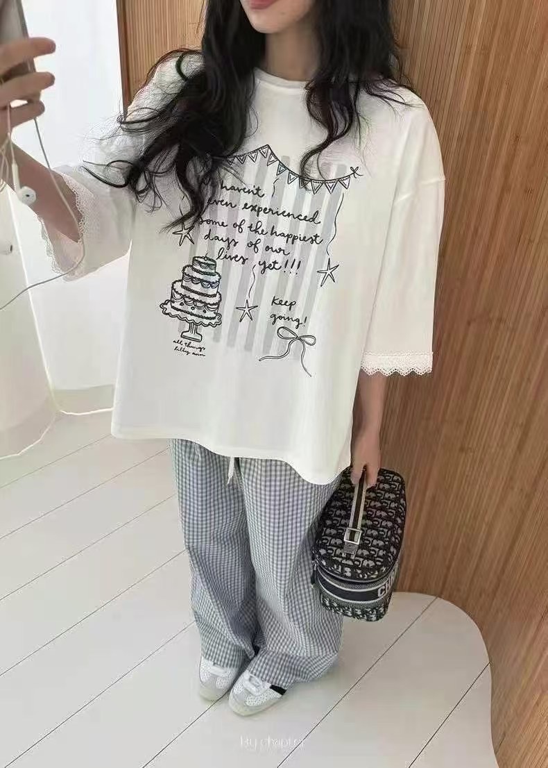 COTTONFACTORY韓國㊣直郵東大門代購女裝新款休閑時尚熱賣T恤COTTONFACTORYT恤