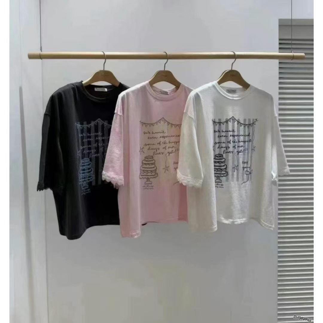 COTTONFACTORY韓國㊣直郵東大門代購女裝新款休閑時尚熱賣T恤COTTONFACTORYT恤圖色2左二色