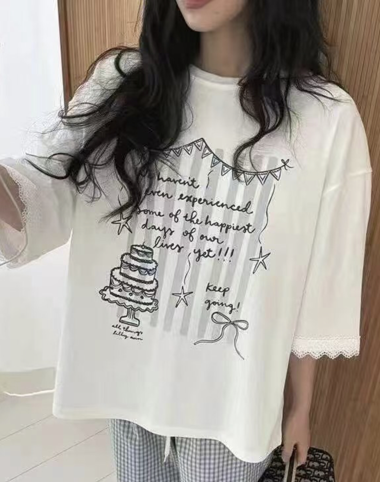 COTTONFACTORY韓國㊣直郵東大門代購女裝新款休閑時尚熱賣T恤COTTONFACTORYT恤圖色3