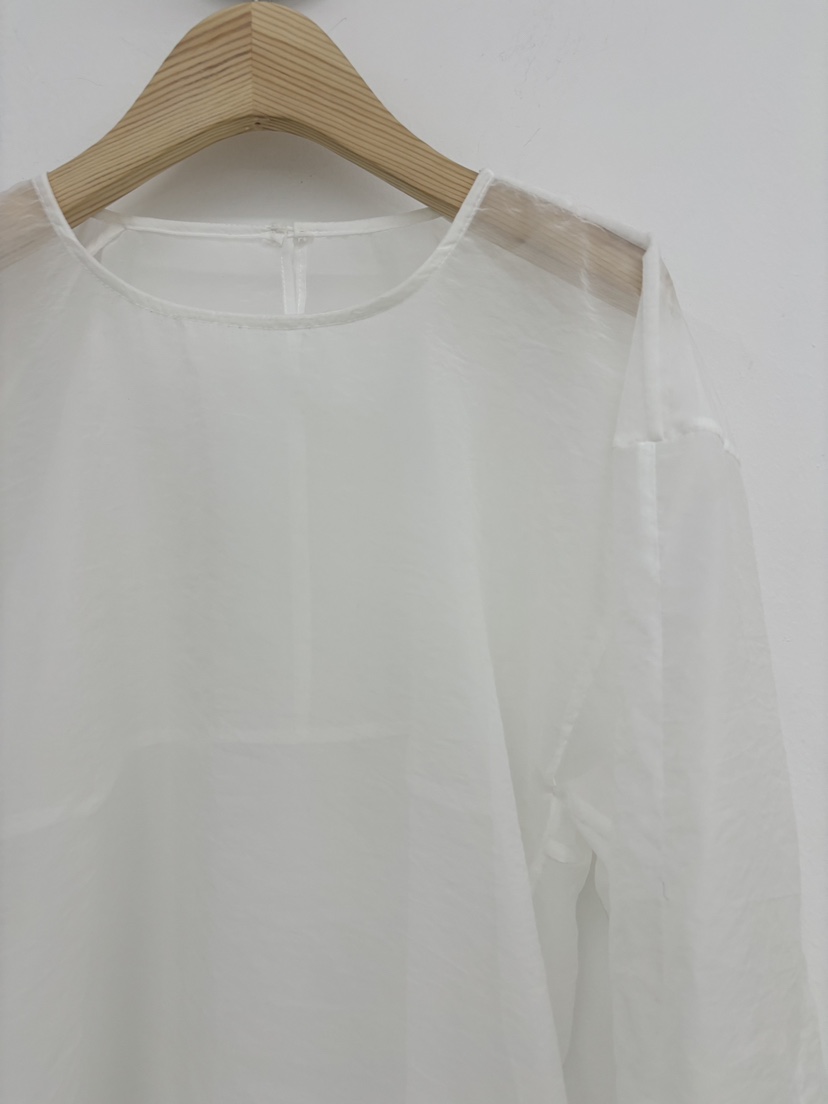 HOME GROUND直郵韓國代購㊣女裝新款25春夏襯衫蕾絲衫透明HOME GROUND襯衫/蕾絲衫