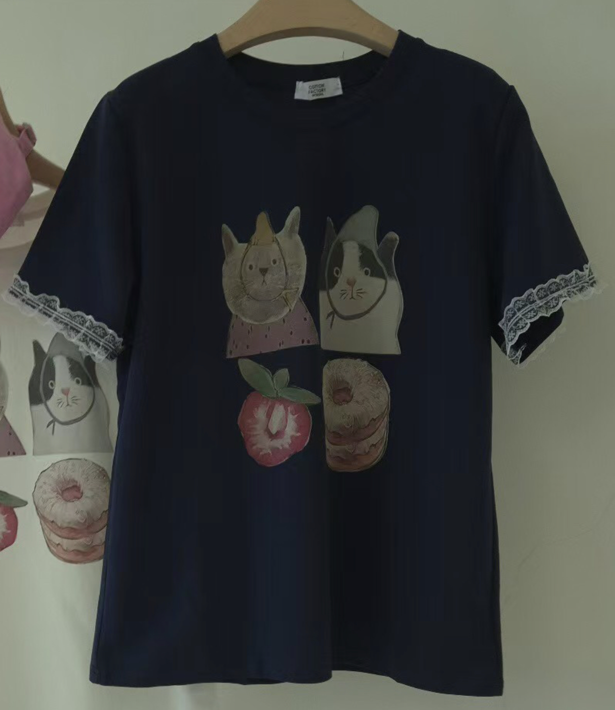 COTTONFACTORY直郵韓國代購㊣女裝新款推薦時尚25春夏休閑T恤COTTONFACTORYT恤圖色3