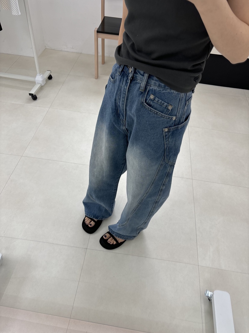 HOME GROUND韓國直郵㊣東大門實拍女裝新款休閑推薦牛仔褲HOME GROUND牛仔褲