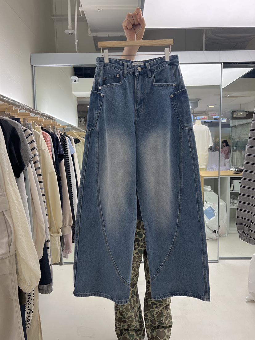 HOME GROUND韓國直郵㊣東大門實拍女裝新款休閑推薦牛仔褲HOME GROUND牛仔褲