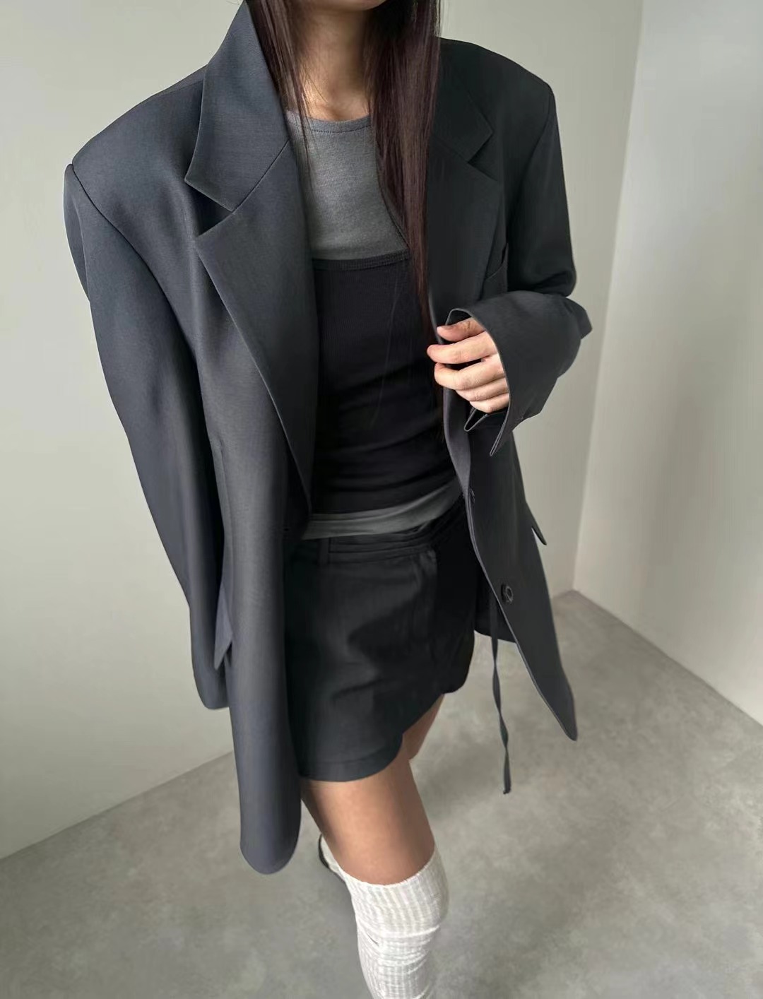 UNENE-OT韓國直郵㊣女裝新品25春夏熱賣時尚人氣推薦休閑夾克UNENE夾克圖色1