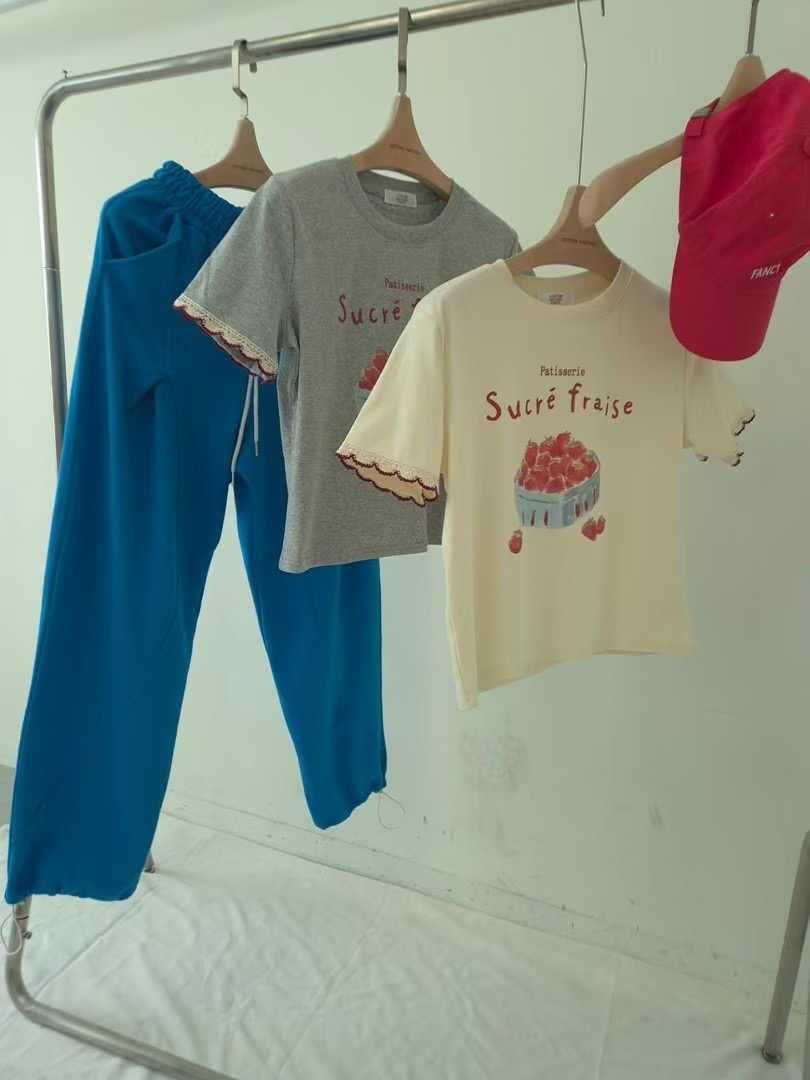 COTTONFACTORY韓國直郵㊣東大門實拍女裝新品人氣時尚25春夏T恤COTTONFACTORYT恤