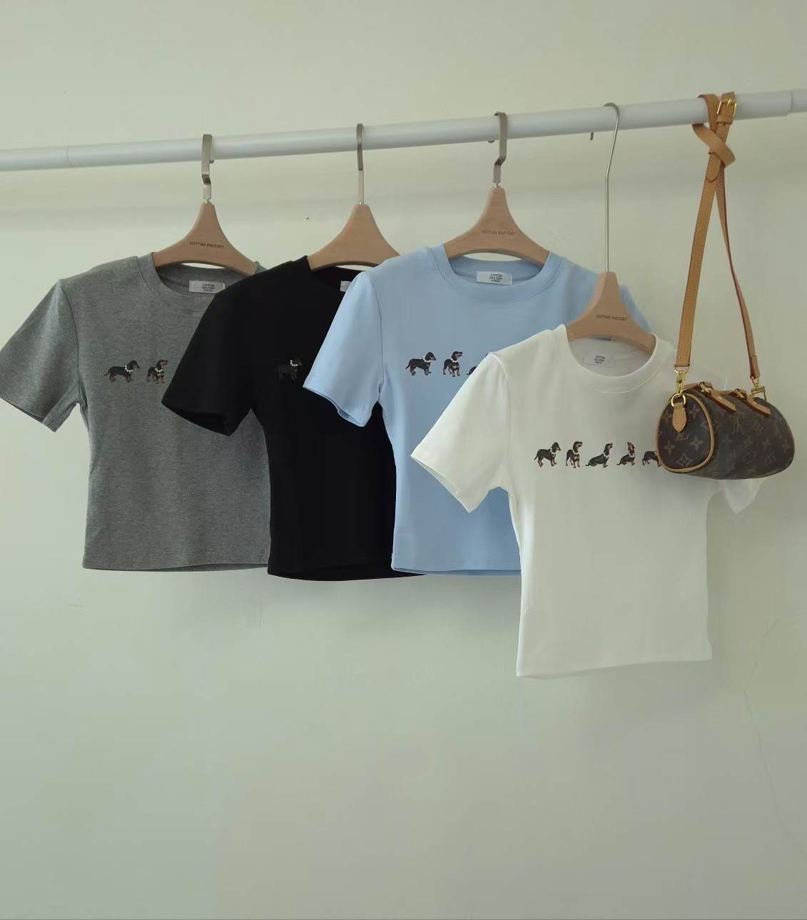 COTTONFACTORY直郵韓國代購㊣女裝新品25春夏推薦熱賣休閑T恤COTTONFACTORYT恤圖色2左二色