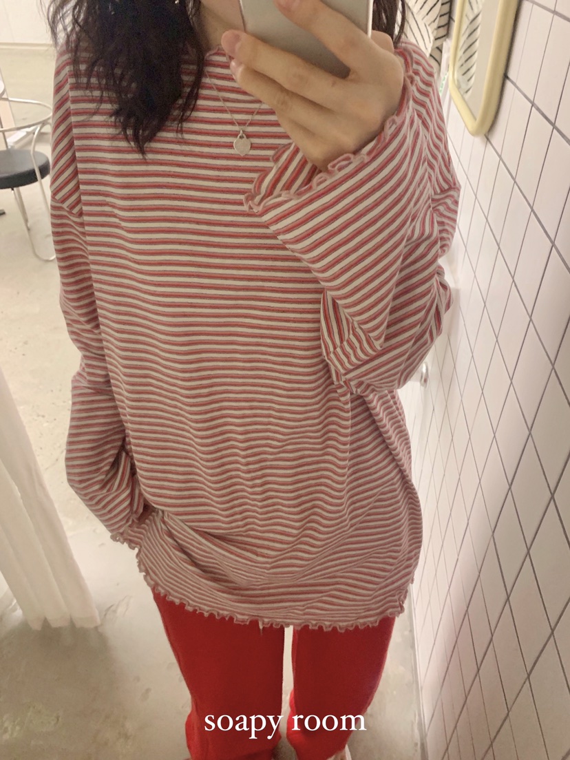 SOAPYROOM韓國直郵㊣東大門實拍女裝新款休閑熱賣推薦長袖T恤SOAPYROOM長袖T恤