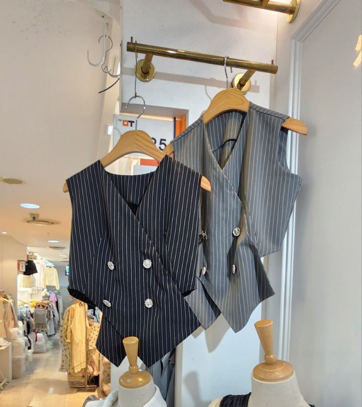 火Ⅱ-화투-T直郵韓國代購㊣女裝新品人氣推薦休閑25春夏馬甲火Ⅱ馬甲