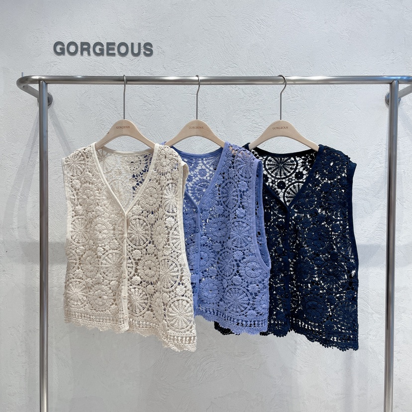 GORGEOUS韓國直郵㊣東大門實拍女裝新款人氣時尚推薦馬甲蕾絲GORGEOUS馬甲