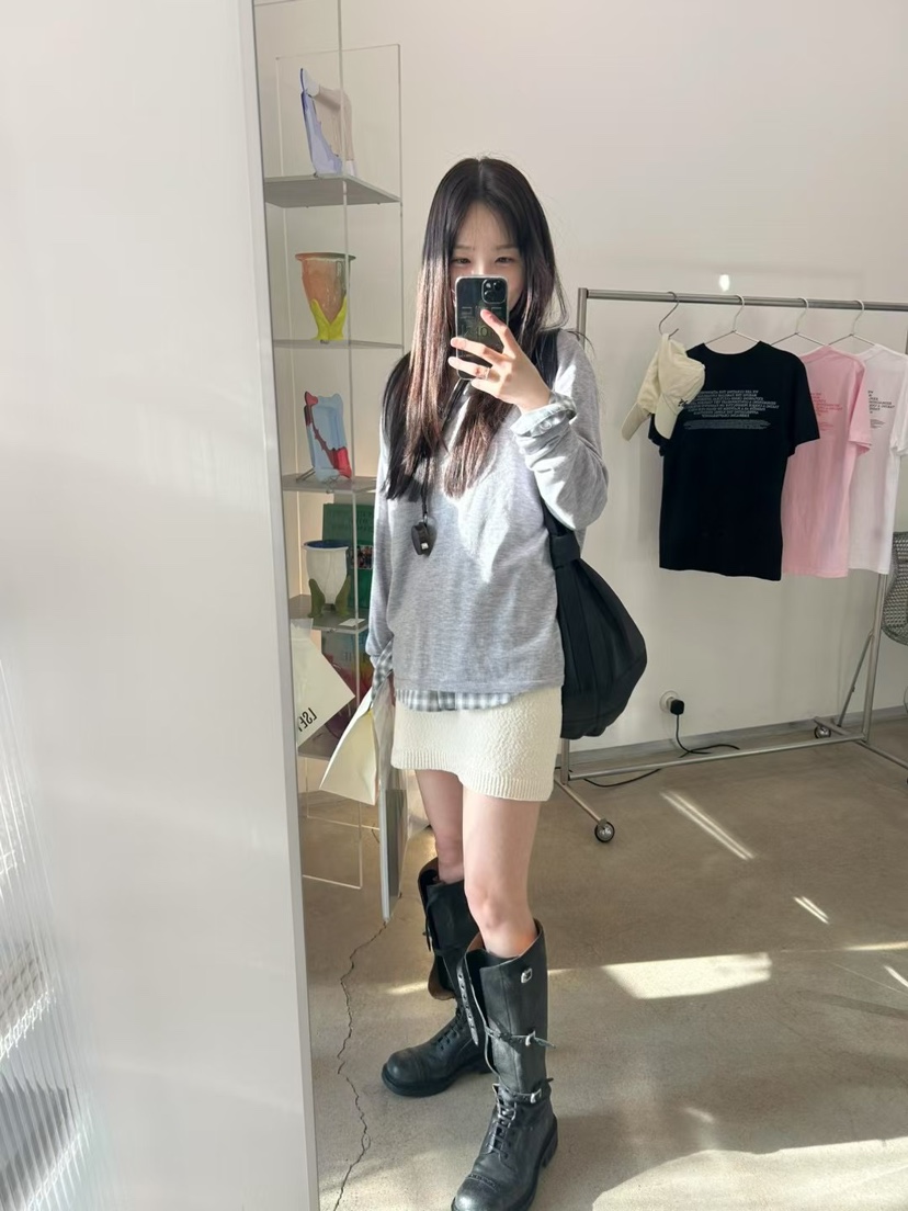 TAF韓國㊣直郵東大門代購女裝新款休閑人氣25春夏時尚熱賣短裙TAF短裙