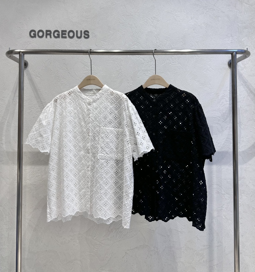 GORGEOUS直郵韓國代購㊣女裝新品休閑人氣25春夏襯衫蕾絲衫GORGEOUS襯衫/蕾絲衫