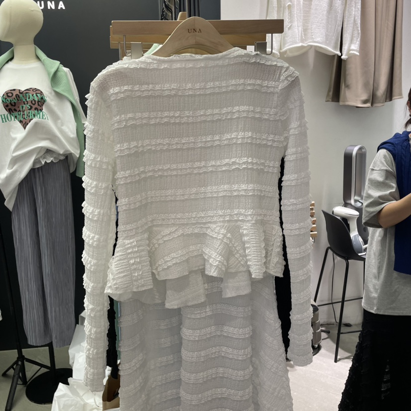 UNA/THE MAY韓國直郵㊣東大門實拍女裝新款25春夏襯衫蕾絲衫開衫THEMAY/UNA襯衫/蕾絲衫