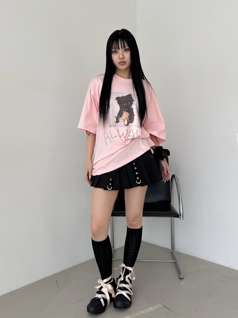 SEEOT韓國直郵㊣女裝新品時尚熱賣推薦人氣25春夏休閑T恤GGDT恤圖色4