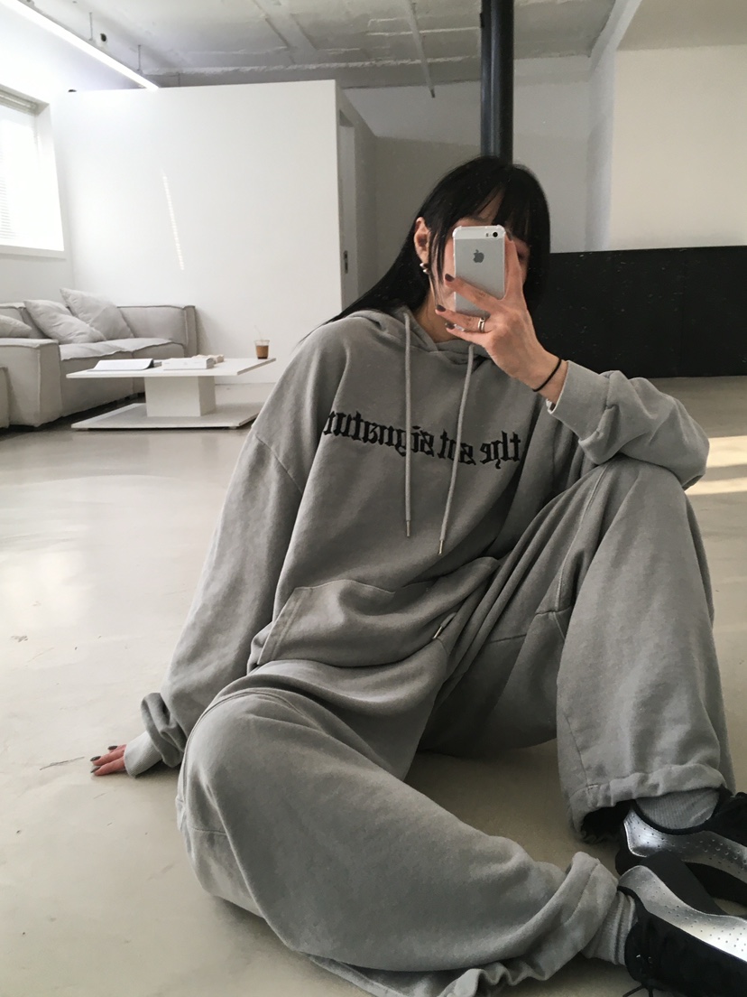 SEEOT韓國直郵㊣東大門實拍女裝新款人氣熱賣時尚休閑套裝兜帽GGD套裝