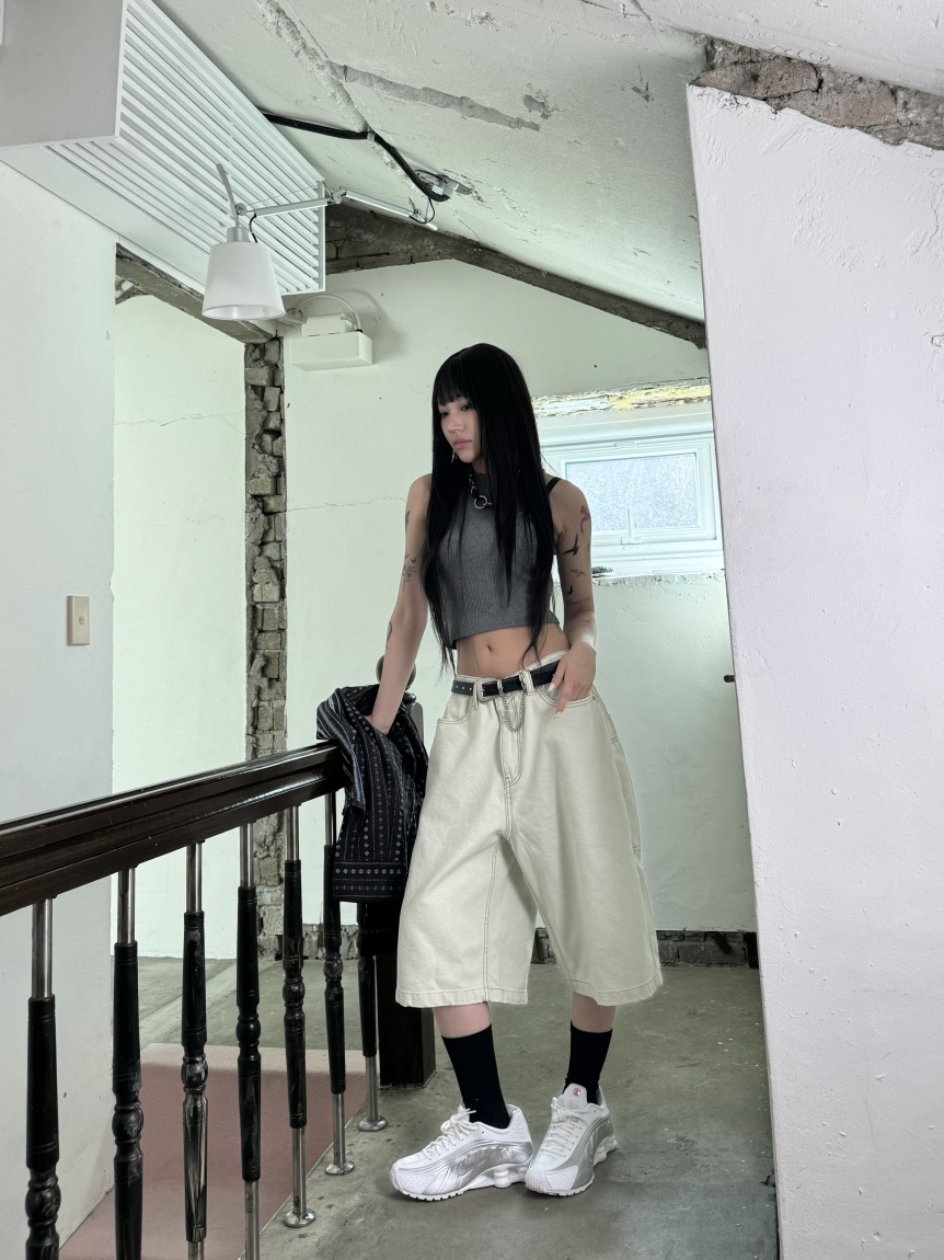 SEEOT韓國直郵㊣女裝新款25春夏推薦休閑熱賣人氣短褲不含腰帶GGD短褲圖色1