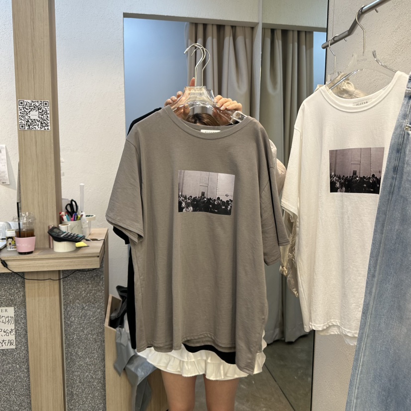PLOVER韓國直郵㊣女裝新款時尚熱賣25春夏人氣推薦休閑T恤PLO_VERT恤圖色3