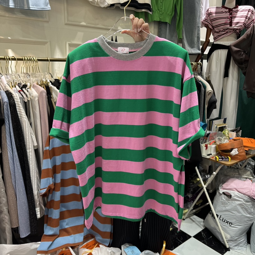 3COLOR(此品牌名稱會遭售假投訴,建議淘寶店鋪商品名稱中不要使用)韓國直郵㊣女裝新品推薦T恤Three colorT恤圖色2