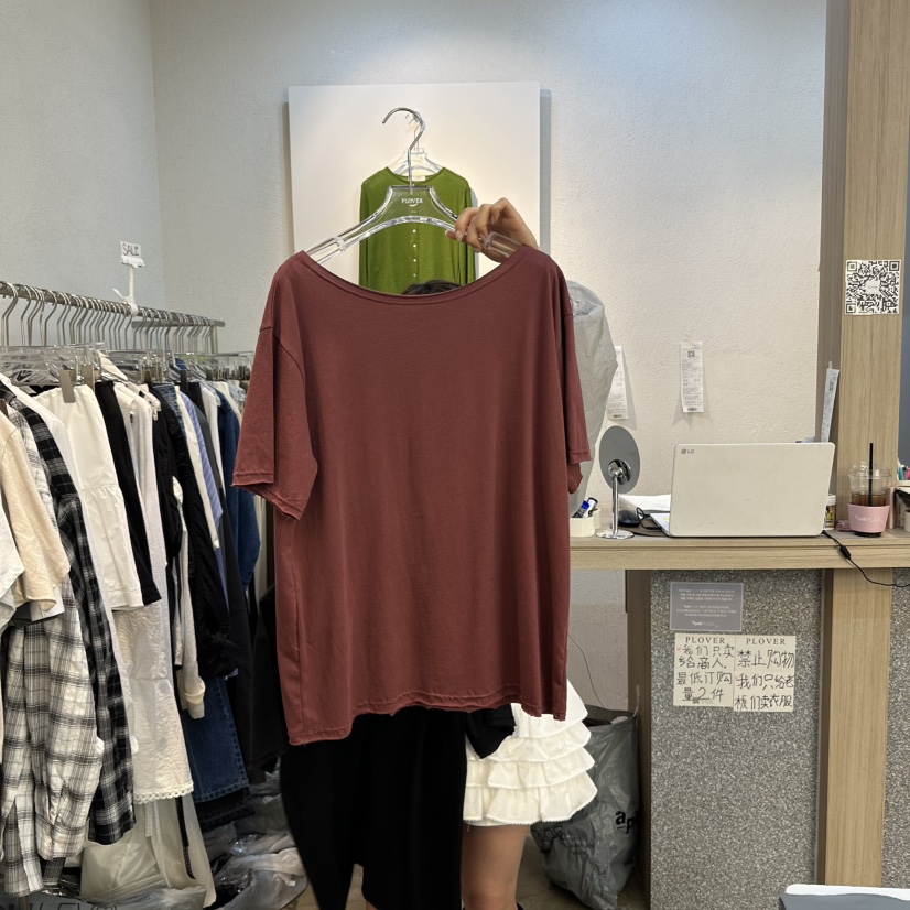 PLOVER韓國直郵㊣東大門實拍女裝新品時尚熱賣人氣推薦休閑T恤PLO_VERT恤圖色3
