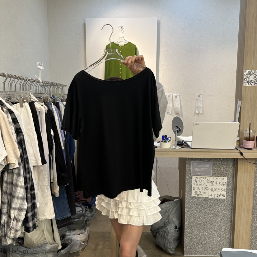PLOVER韓國直郵㊣東大門實拍女裝新品時尚熱賣人氣推薦休閑T恤PLO_VERT恤圖色4