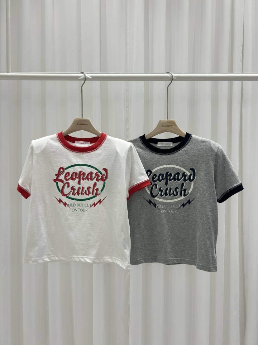 IF YOU SAY SO韓國直郵㊣東大門實拍女裝新款熱賣T恤豹紋IF YOU SAY SOT恤